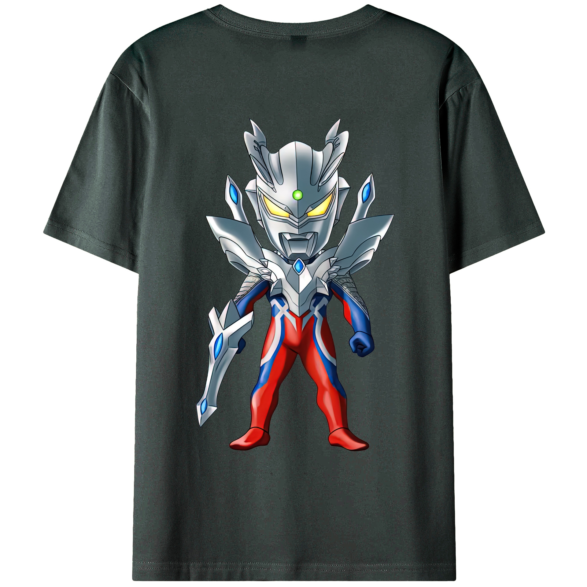（画像用） ウルトラマン Ultraman 綿100％ メンズ半袖Tシャツ（バックプリント） 通気性